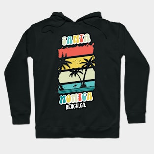 Retro Santa Monica Beach California Hoodie